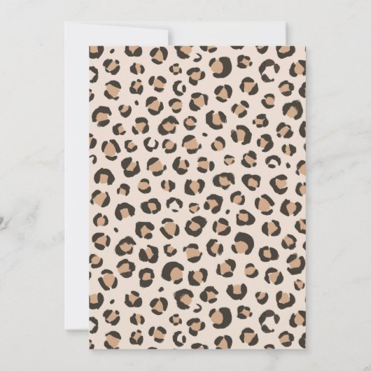 Wild One Leopard Print 1e Verjaardag Kaart (Achterkant)