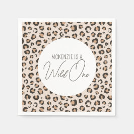 Wild One Leopard Print 1e Verjaardag Servet