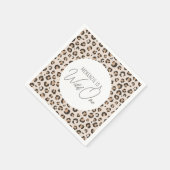 Wild One Leopard Print 1e Verjaardag Servet (Hoek)