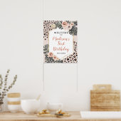 Wild One Leopard Print Meisje Verjaardag Welkomstb (Keuken)