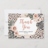 Wild One Leopard Print Verjaardag Dank je kaart (Voorkant)