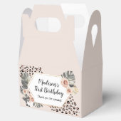 Wild One Leopard Print Verjaardagsfeestje Favor Bo Bedankdoosjes (Geopend)