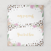 Wild One Leopard Print Verjaardagsfeestje Plaats K Plaatskaartje (Buitenkant ongevouwen)