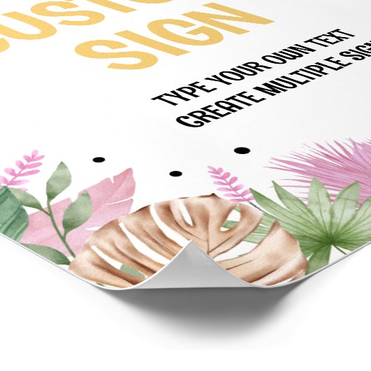 Wild One Leopard Print Verjaardagsfeesttafelteken (Hoek)