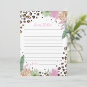 Wild One Leopard Time Capsule Note Bericht Kaart (Staand voorkant)