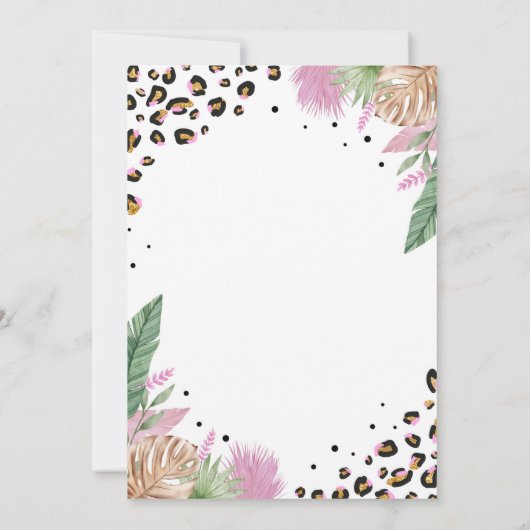 Wild One Leopard Time Capsule Note Bericht Kaart (Achterkant)