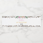 Wild One Leopard Verjaardagsfeestje Waterfles Labe Waterfles Etiket (Enkel label)