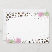 Wild One Leopard Verjaardagsfoto Dank je kaart (Achterkant)