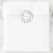 Wild ONE Leuke Dieren 1e Verjaardag Kinderen Ronde Sticker (Tas)