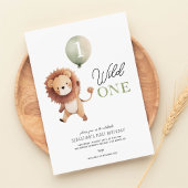 Wild One Lion 1st Birthday Kaart