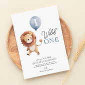 Wild One Lion 1st Birthday Kaart