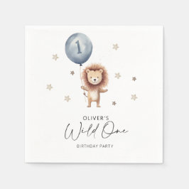 Wild One Lion 1st Birthday Servet