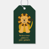 Wild One Lion Baby shower Oerwoud Safari Favor Cadeaulabel (Voorkant)