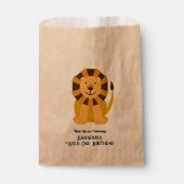 Wild One Lion Birthday Party Oerwoud Safari Bedankzakje (Voorkant)