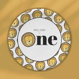 Wild One Lion Boys eerste verjaardag Papieren Bordje
