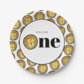 Wild One Lion Boys eerste verjaardag Papieren Bordje (Voorkant)