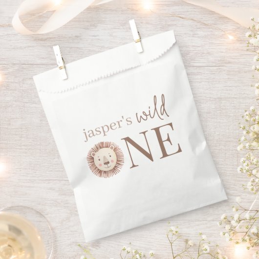 Wild One Lion Face Bedankzakje (Geknipt)