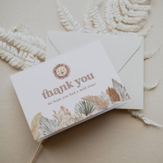 Wild One Lion Foto Dank u Kaart