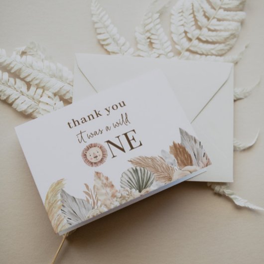 Wild One Lion Foto Dank u Kaart