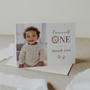 Wild One Lion Foto Dank u Kaart