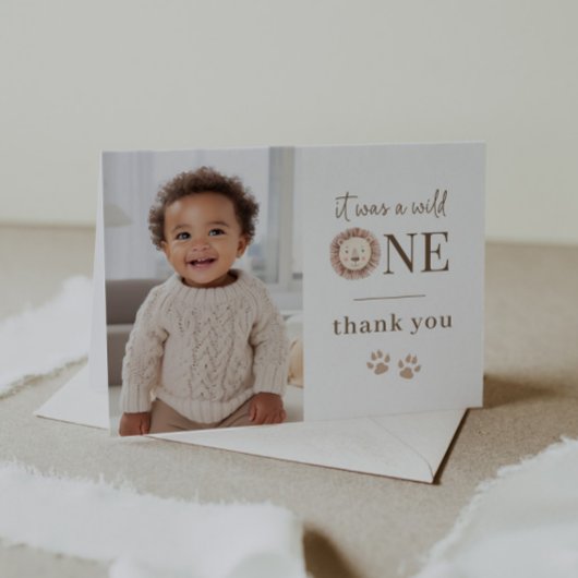 Wild One Lion Foto Dank u Kaart
