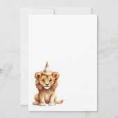 Wild One Lion Oerwoud Feest Verjaardag Kaart (Achterkant)