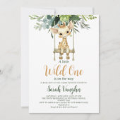 Wild One Little Giraffe Genderneutraal Baby shower Kaart (Voorkant)