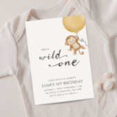 Wild One minimalistische aap eerste verjaardag Kaart