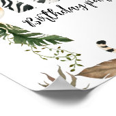 Wild One Modern Gender Neutraal eerste verjaardag Poster (Hoek)