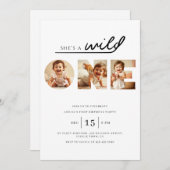 Wild ONE Moderne foto 1e verjaardag Kaart (Voorkant / Achterkant)