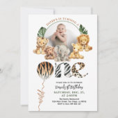 Wild One Moderne Geslachtsneutrale 1e Verjaardag Kaart (Voorkant)