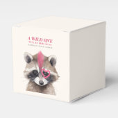 Wild One Mohawk Raccoon Baby shower Bedankdoosjes (Voorkant Zijde)
