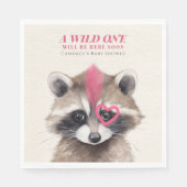 Wild One Mohawk Raccoon Baby shower Servet (Voorkant)