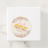 Wild One Mosterd & Roze Wildflower Verjaardag Bedankjes Labels (In situ)