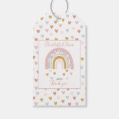 Wild One Muted Rainbow Girl's 1e verjaardag Cadeaulabel (Voorkant)