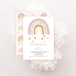 Wild One Muted Rainbow Girl's 1e verjaardag Kaart