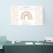 Wild One Muted Rainbow Girl's 1e verjaardag Spandoek (Beurs)