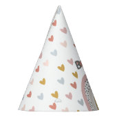 Wild One Muted Rainbow Girl's eerste verjaardag Feesthoedjes (Links)