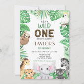 Wild One Neutral Celebration - Safari avontuur! Kaart (Voorkant)