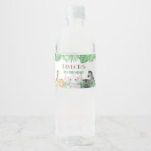 Wild One Neutral Celebration - Safari avontuur! Waterfles Etiket (Voorkant)