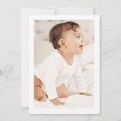 Wild One Neutral Leaves Birthday Invitation Foto Kaart (Achterkant)