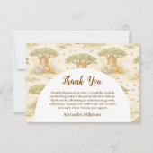 Wild One Neutral Safari First Birthday Bedankkaart (Voorkant)