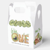 Wild One Oerwoud 1e Verjaardag Safari Dieren Foto Bedankdoosjes (Geopend)