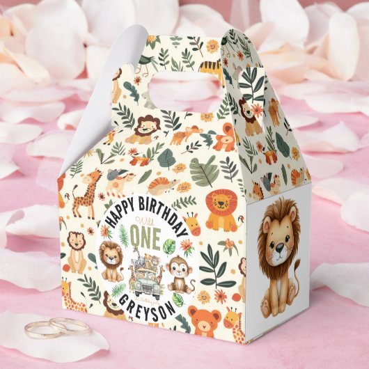 Wild One Oerwoud Adventure 1e verjaardag Bedankdoosjes (Huwelijk)