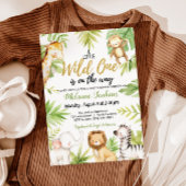 Wild One Oerwoud Animals Baby shower Kaart