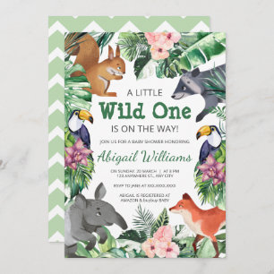 Wild One - Oerwoud Animals Baby shower Kaart
