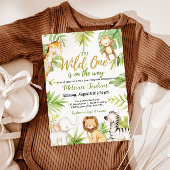 Wild One Oerwoud Animals Boy Baby shower Kaart