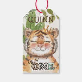 Wild One Oerwoud Animals Safari 1st Birthday Cadeaulabel