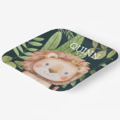 Wild One Oerwoud Animals Safari 1st Birthday Papieren Bordje (Gebogen)