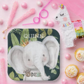 Wild One Oerwoud Animals Safari 1st Birthday Papieren Bordje (Feest)